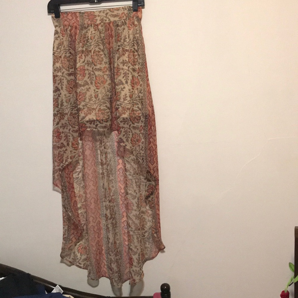 Front high back low maxi skirt